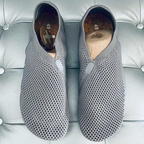 NEW! OTZ Shoes Griffin Gray Mesh Knit Espadrilles w/ Cork Insole Slip-on - Picture 3 of 7